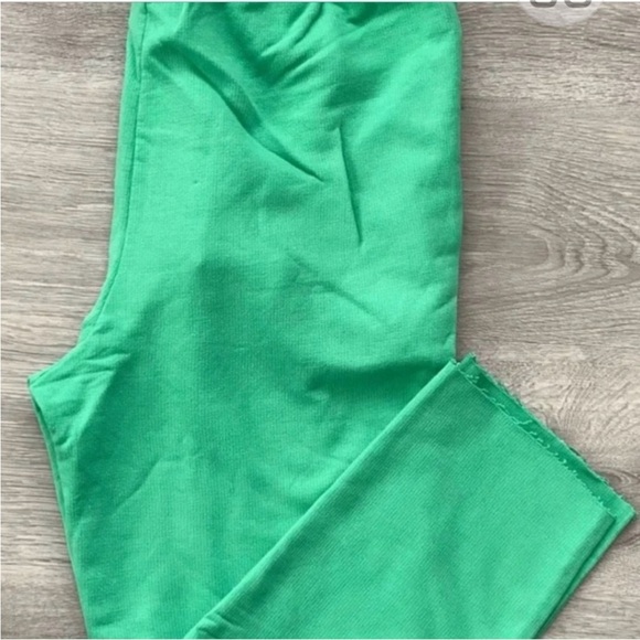 FREE PEOPLE X SANDRINE ROSE BUSH Green Drawstring Jogger Sweatpants NWT NIP - Picture 12 of 12